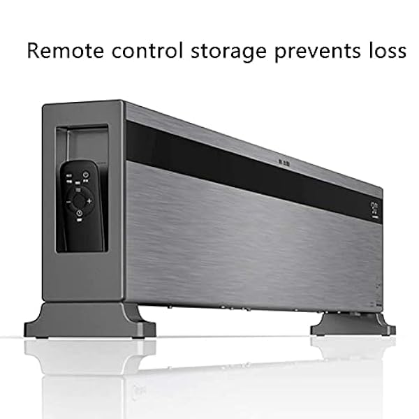 VIROYA Riscaldatore, Riscaldatori elettrici a battiscopa Convettore, Termostato Intelligente, Radiatore a battiscopa, Riscaldatore rapido a Risparmio energetico Silenzioso remoto, Protezione da